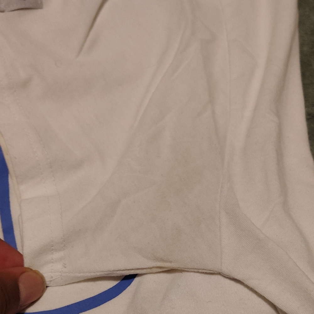 FUBU White Tee with Blue Graphic - Picture 5 of 7